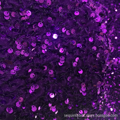 5mm Matt Dress Sequin Velet Based Fabric Stretch